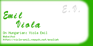 emil viola business card